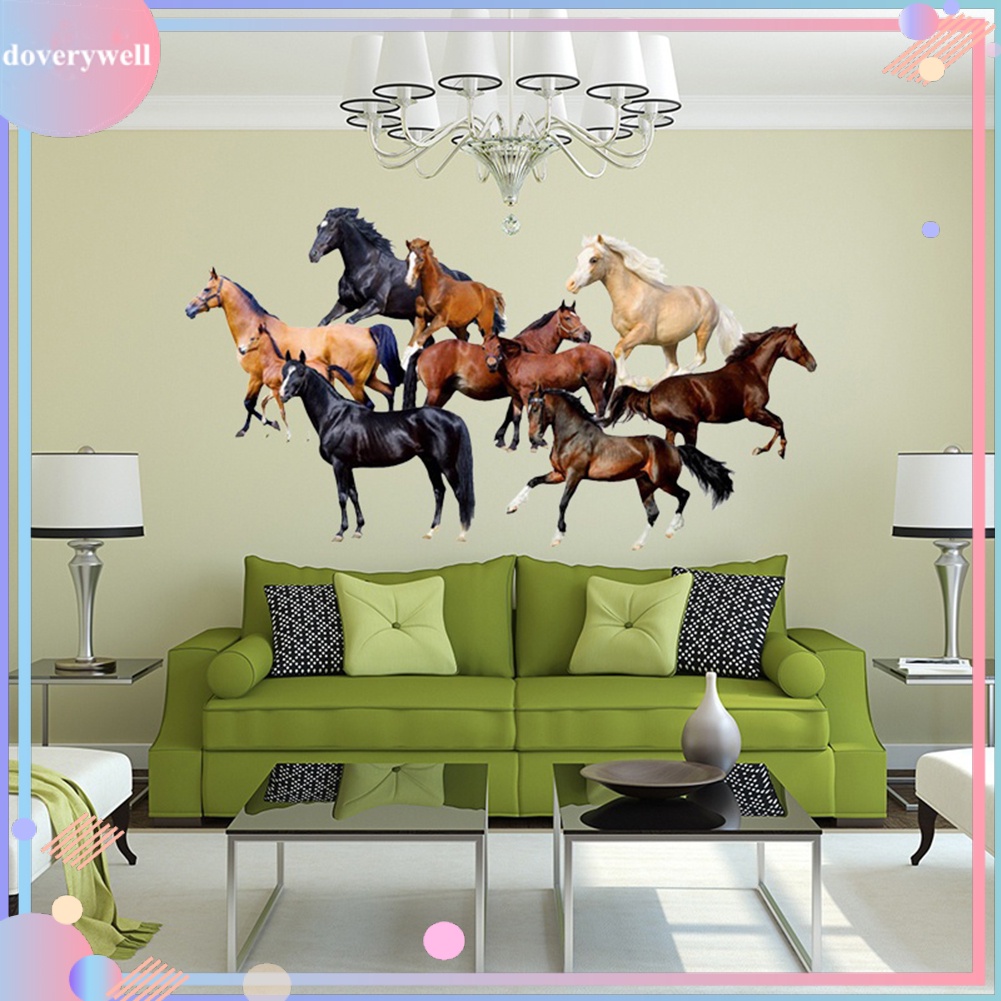 Decal dán tường Họa Tiết Cá Ngựa Độc Đáo Trang Trí Nội Thất