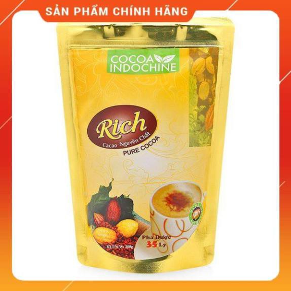bột cacao nguyên chất hoà tan Rich (Túi 300g)