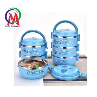 Hộp cơm 3 tầng kitty doremon