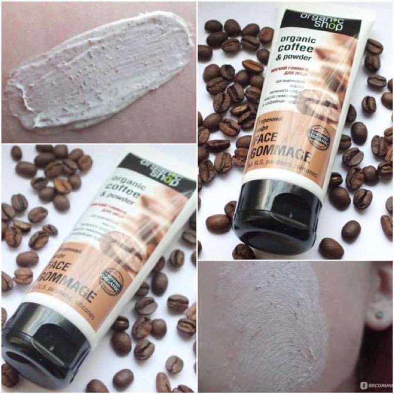 Tẩy Da Chết Mặt Organic Shop Organic Coffee Nga