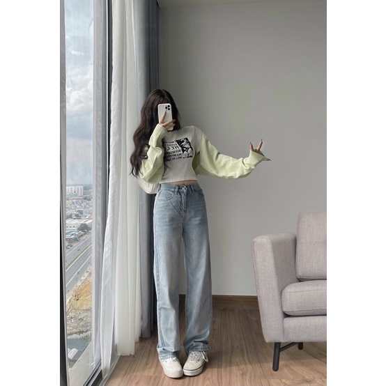 Áo len - Áo croptop - Quần jeans