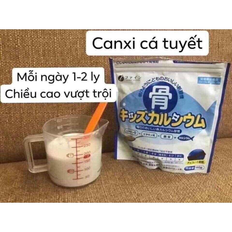 Bột Bone's Calcium for kids túi 140g bổ sung calcium canxi xương cá tuyết Nhật Bản