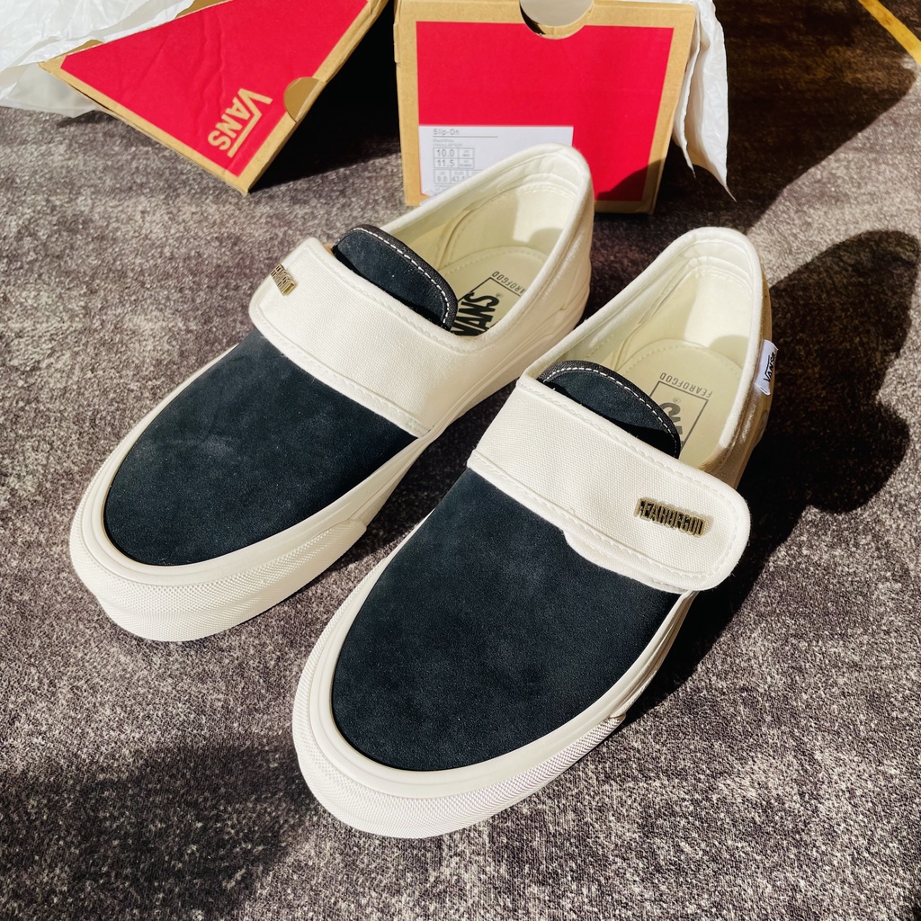 Giày thể thao sneaker vanz slip on fear of god da lộn hàng SC