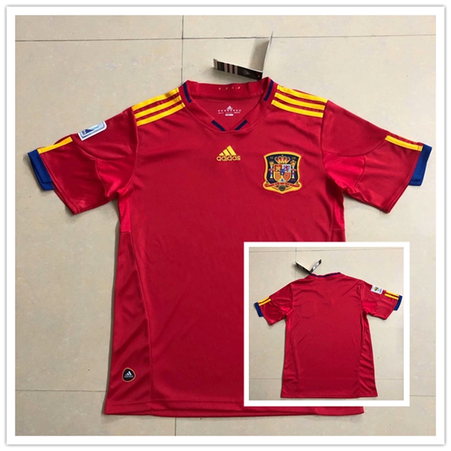 20/21 Men's Retro 2010 Spain Home Jersi Football Jersey #7 Morata #9 Paco Alcacer 10 Isco #11 Asensio 17 Aspas Cazorla Jerseys