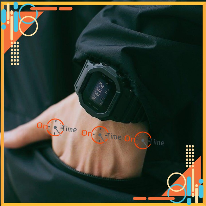 Đồng Hồ Thể Thao Unisex Casioo Dw5600 ♥️ 𝗚𝗜𝗔́ 𝗦𝗢̂́𝗖 ♥️ Màu Đen Cực Đẹp, dáng thể thao thon gọn