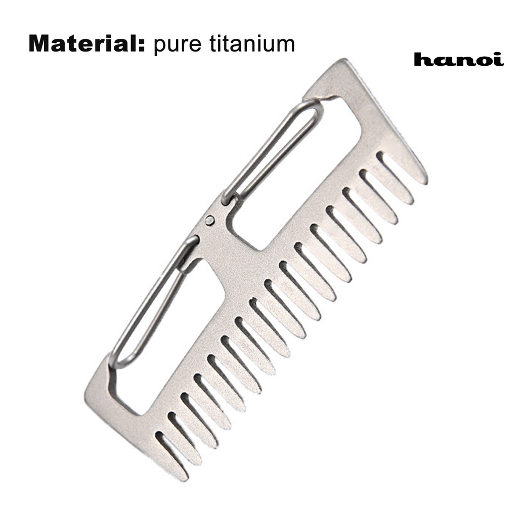 (Hàng Mới Về) Lược Chải Tóc Mini Bằng Titan Chống Tĩnh Điện Có Khóa Treo Tiện Dụng Cho Du Lịch