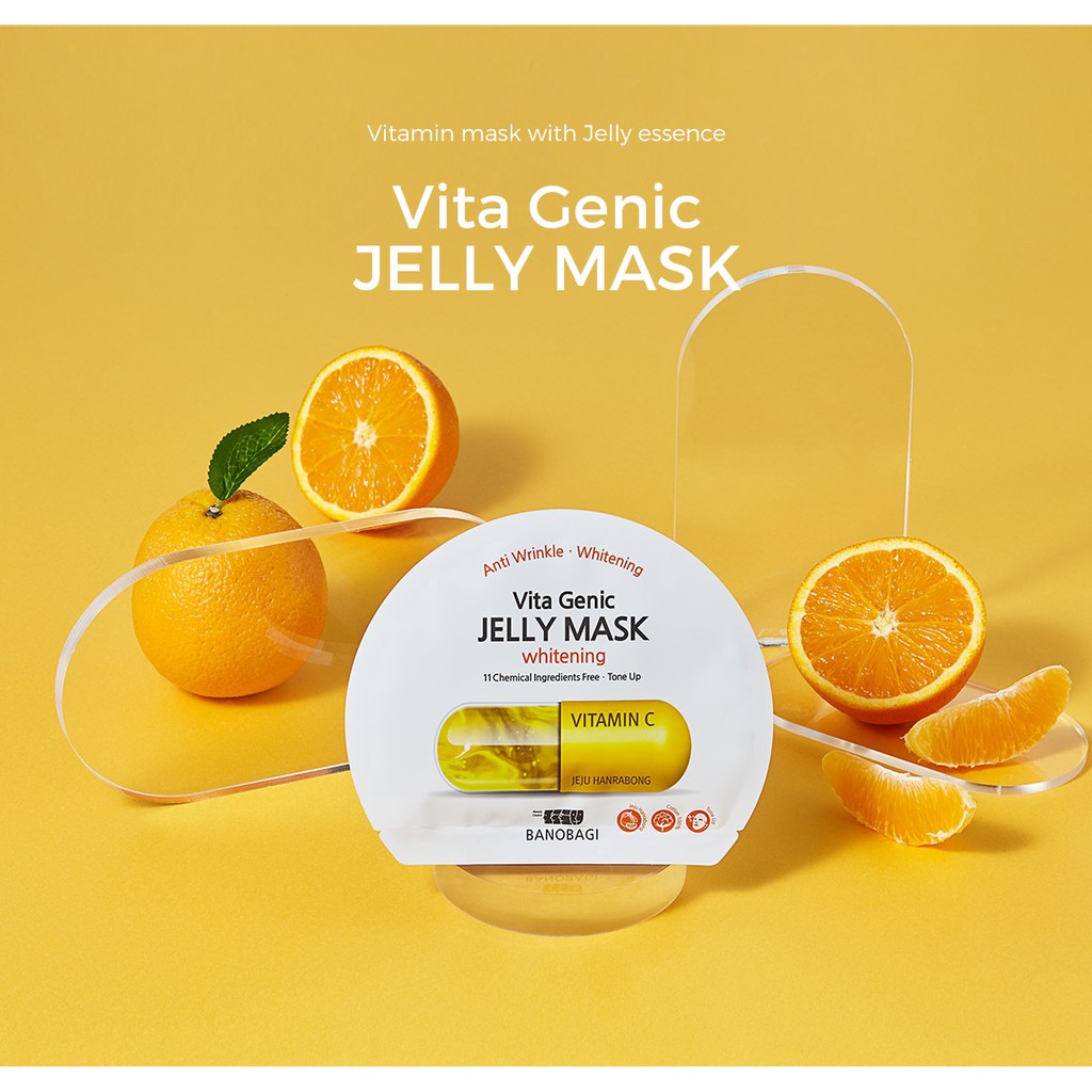 Combo 5 Mặt nạ Dưỡng Sáng Da Banobagi Vita Genic Whitening Jelly Mask 5x30ml