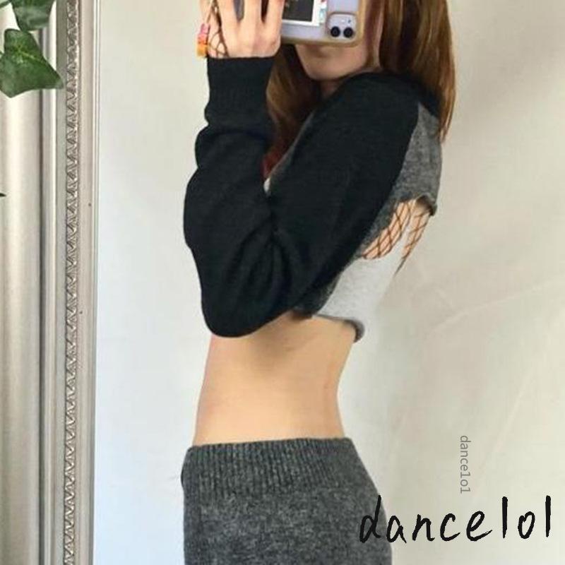 Áo Sweater Khiêu Vũ 1O1 Tay Dài Cổ Tròn Cắt Xẻ Nhiều Màu Sắc Cho Nữ