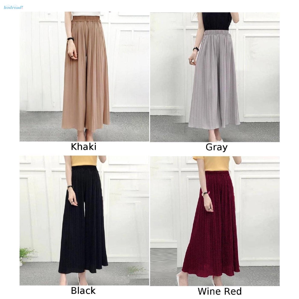 Quần xếp ly ống rộng lưng thun thời trang công sở | BigBuy360 - bigbuy360.vn