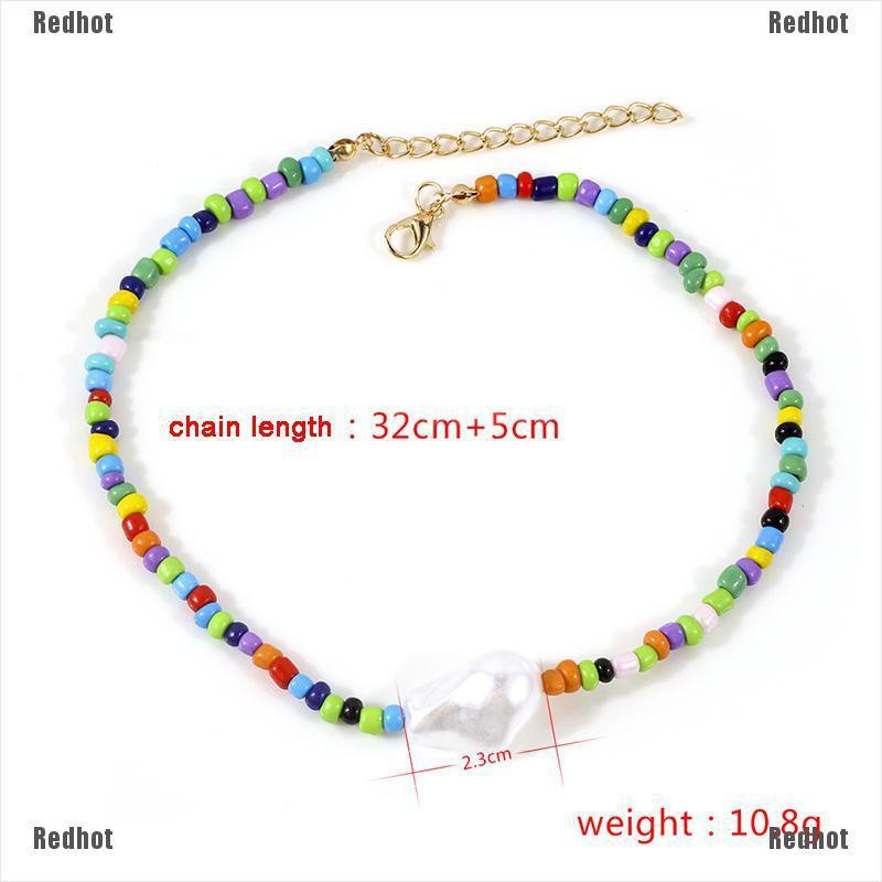 Vòng Cổ Choker Handmade Đính Hạt Nhiều Màu Phong Cách Boho