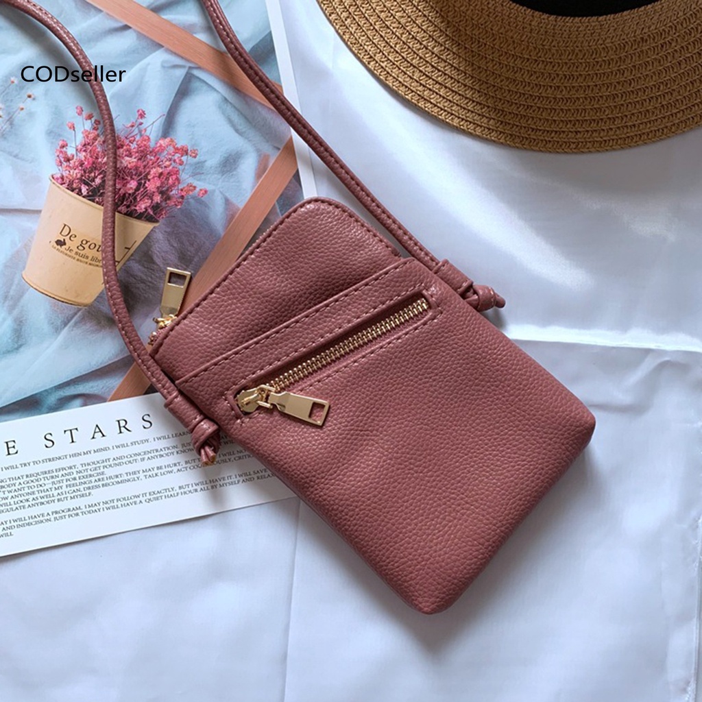 COD_ Purse Crossbody Bag Mini Zipper Closure Phone Bag Cute for Shopping