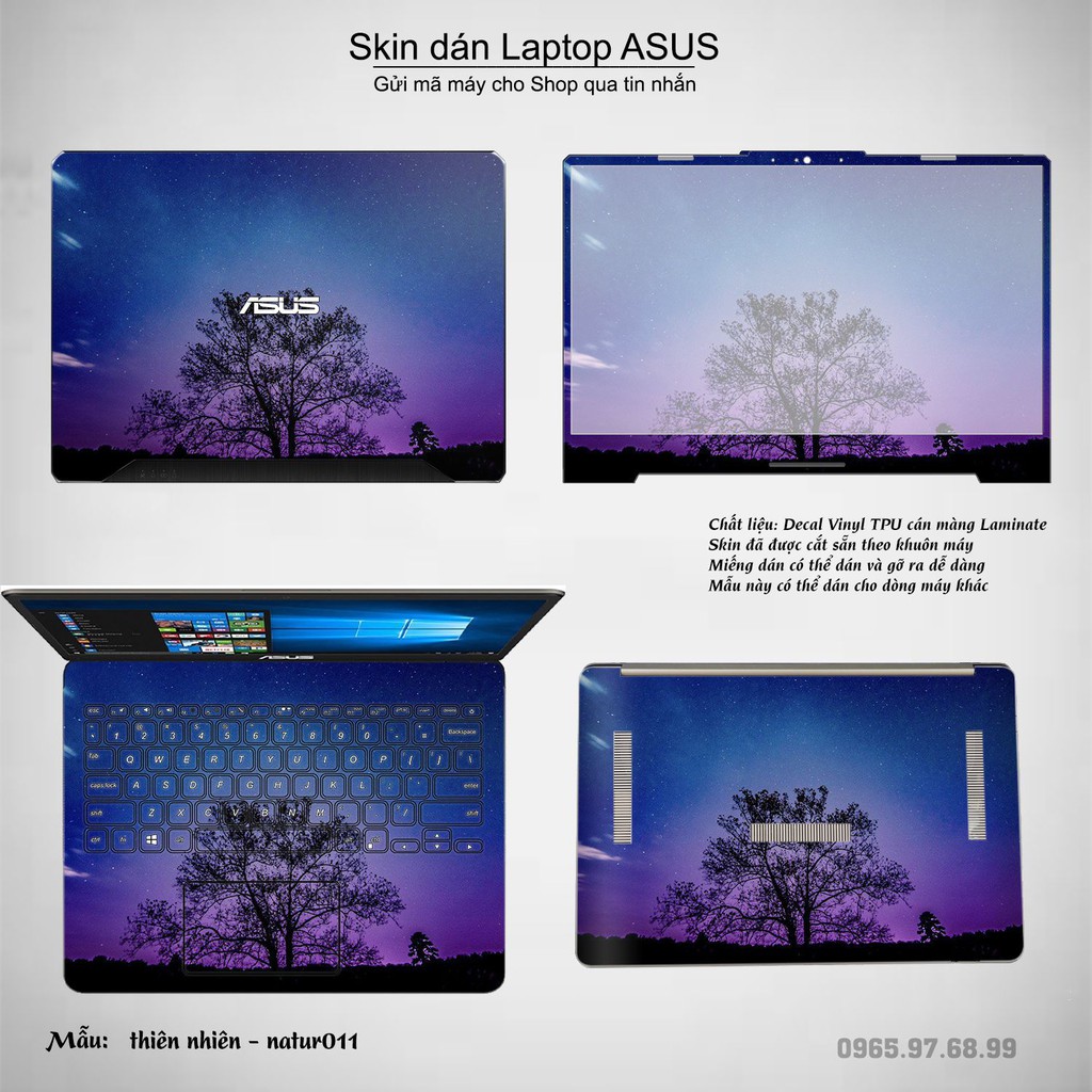 Skin dán Laptop Asus in hình thiên nhiên (inbox mã máy cho Shop)