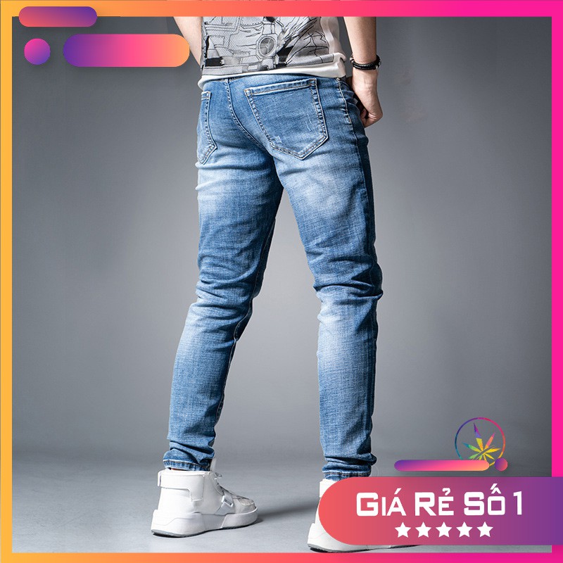 Quần Jean Nam Chất Bò BB09 Xanh Wash Cấp Trẻ Trung Cá Tính TÀ MÀ STORE - Bảo Hành Lỗi 1 Đổi 1 | BigBuy360 - bigbuy360.vn