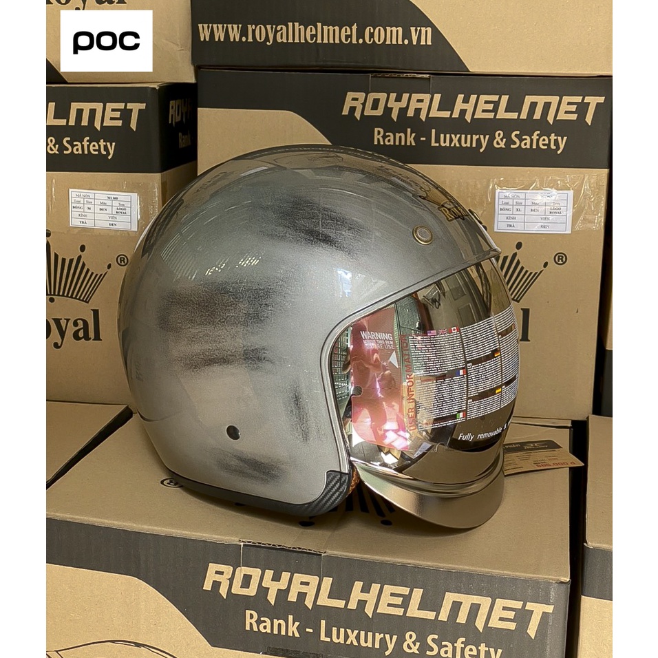Mũ bảo hiểm 3/4 đầu Royal M139 kính âm nhiều màu sắc chính hãng bảo hành 12 tháng