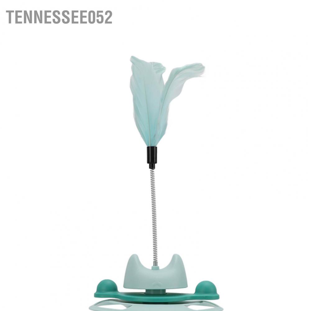 Tháp bóng lăn bàn xoay 4 tầng gắn thanh lông vũ thích hợp làm bài tập cho mèo vận động