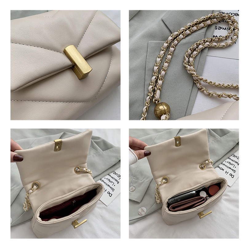 Túi xách nữ đeo chéo thời trang 💖 𝑭𝑹𝑬𝑬𝑺𝑯𝑰𝑷 💖 Túi đeo vai xu hướng túi dây chuyền Hàn Quốc T016 - CV Store