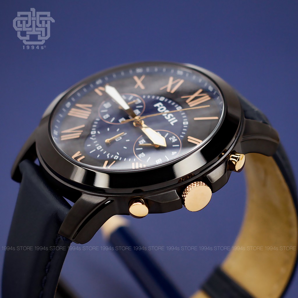 Đồng hồ nam Fossil FS5061 dây da thật, chống nước 50m, hàng chính hãng