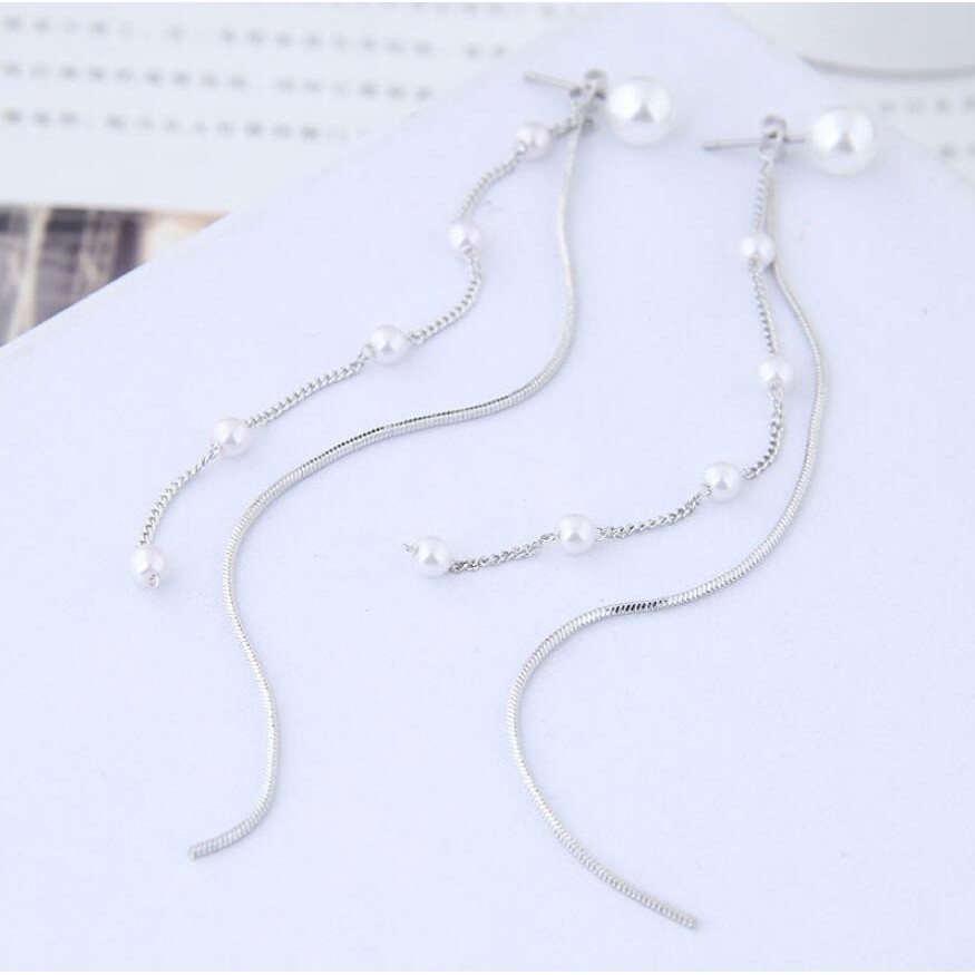 Hoa tai khuyên tai thả dáng dài đính đá xinh xắn - Mã HT030 The Collar Box