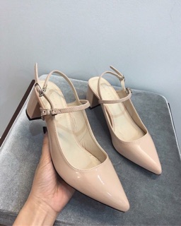 Sandal C&K slingback gót trụ 5p