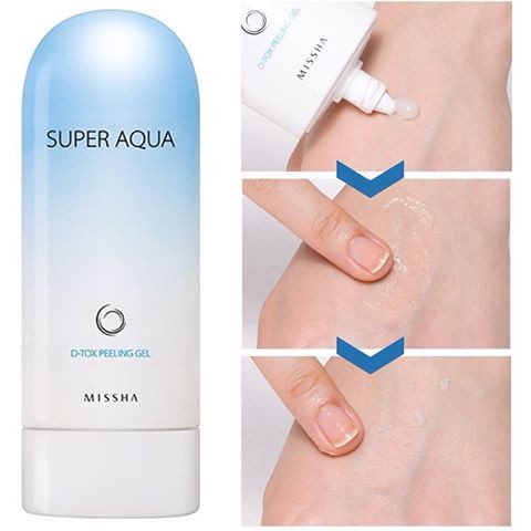 Gel Tẩy Tế Bào Chết Và Thải Độc Da Missha Super Aqua D-tox Peeling Gel 100ml