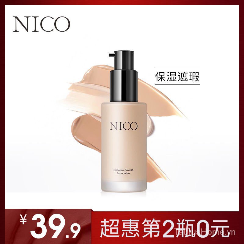 【The Second BranchOYuan】NicoLiquid Foundation Oil Control Concealer Waterproof Sweat-Proof Long-Lasting Moisturizing No Stuck PowderbbCream Vsz5