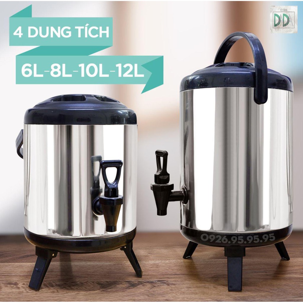 Bình ủ trà [3 LỚP GIỮ NHIỆT] giữ nhiệt lâu, ĐỦ CỠ 6L 8L 10L 12L giao hàng nhanh - Thiết Bị Máy Móc Pha Chế