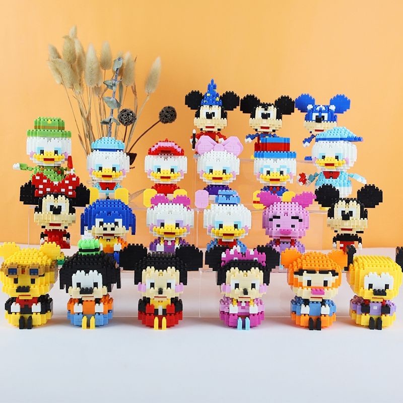 Lego nano 3D mô hình lắp ghép đồ chơi xếp hình NHÂN VẬT DISNEY dễ thương, lego sáng tạo trẻ em, quà tặng rẻ đẹp