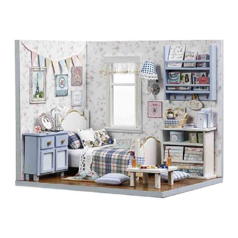 Mô Hình Lắp Ráp Thủ Công Nhà Gỗ Búp Bê DIY :Những Căn Phòng Xinh Xắn Dễ Thương