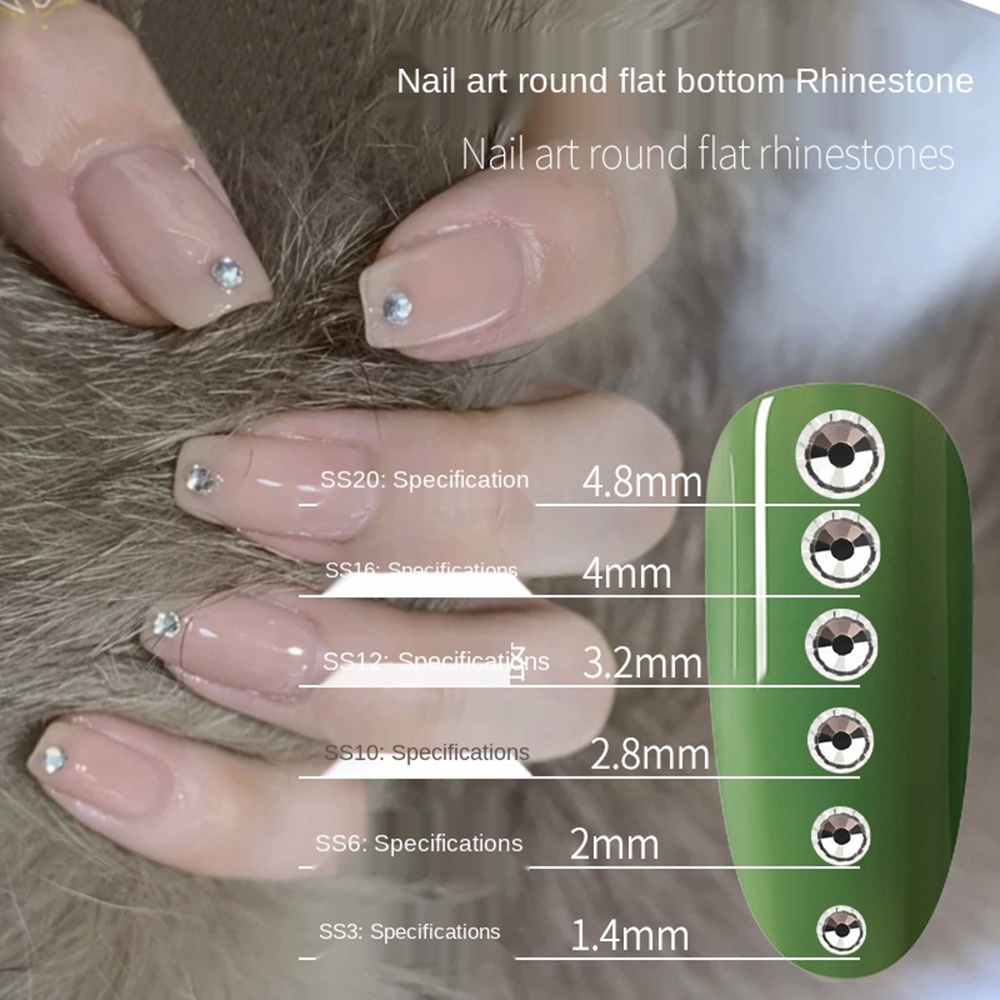 [Hàng mới về] Hộp 6 Ngăn Phụ Kiện Đá 3d Trang Trí Móng Nghệ Thuật Màu Trong Suốt Diy