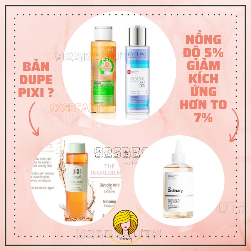 Toner Nước hoa hồng Eveline 5% Glycolic Acid tẩy da chết, ngừa mụn, mờ thâm | BigBuy360 - bigbuy360.vn