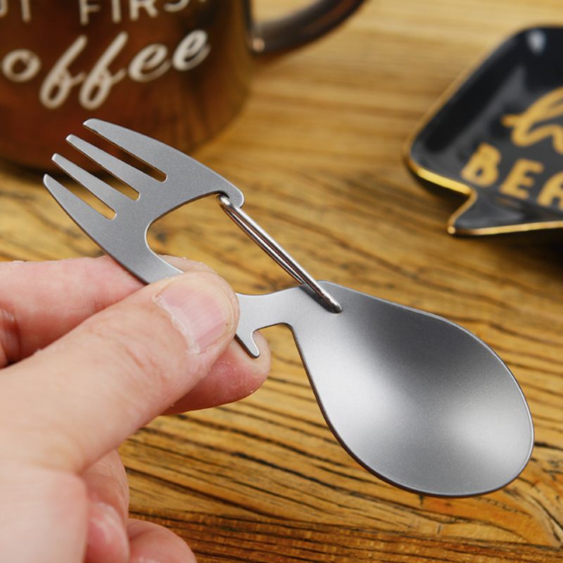Muỗng Kiêm Dụng Cụ Mở Nắp Chai Đa Năng Dùng Cho Ba Lô / Cắm Trại / Du Lịch