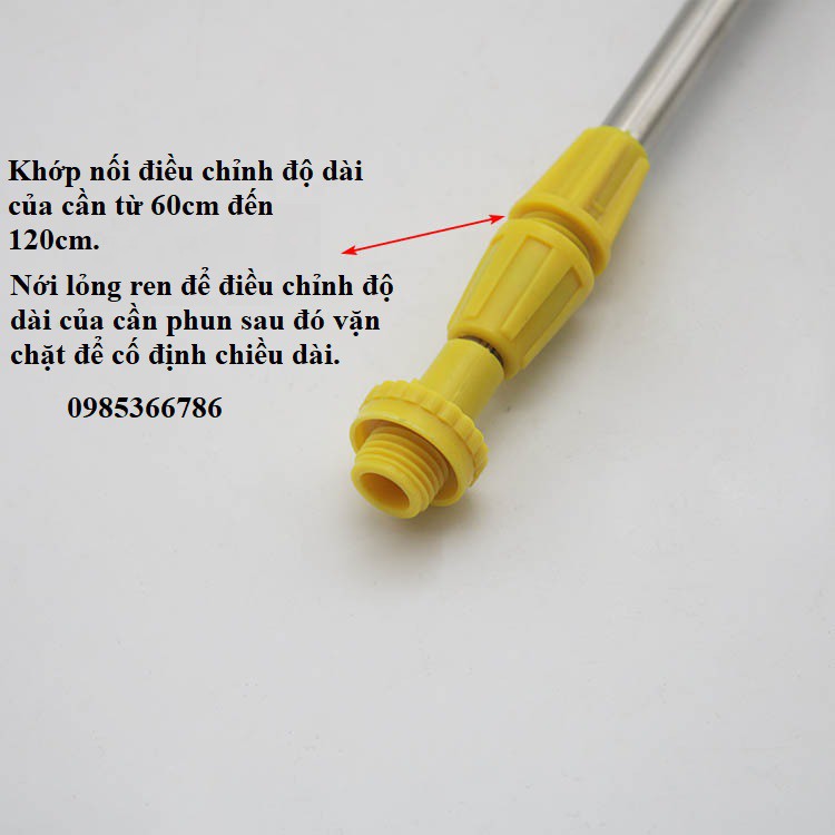 Cần phun phân bón, phun thuốc sâu, phun thuốc bảo vệ thực vật dài 60cm có thể kéo dài tới 120cm