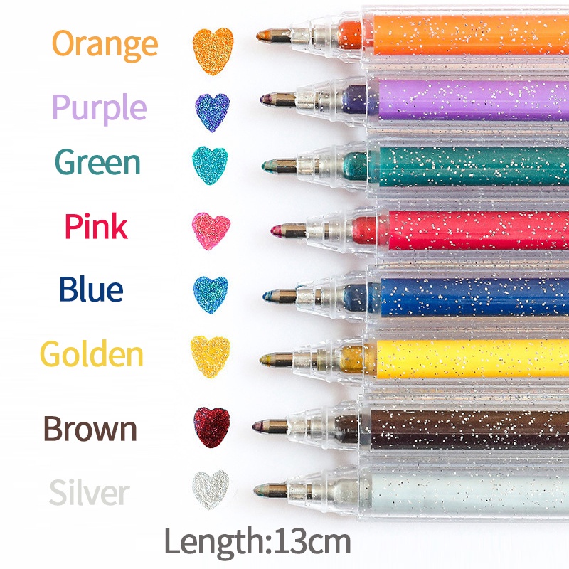 Bút dạ quang lấp lánh nhiều màu sắc tùy chọn trang trí đồ thủ công tiện dụng