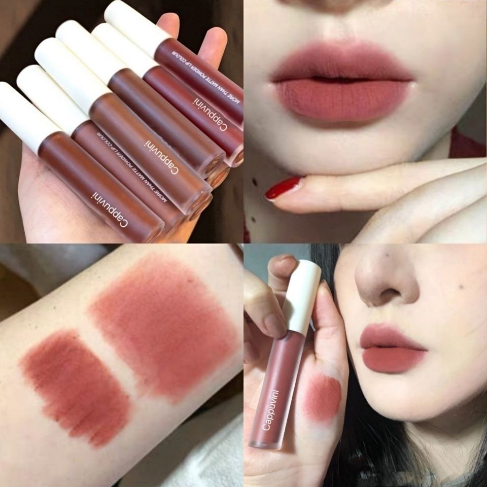 [Hàng Có Sẵn Giao Hàng] Son Môi Cappuvini Màu Nhung Lì Chống Thấm Nước