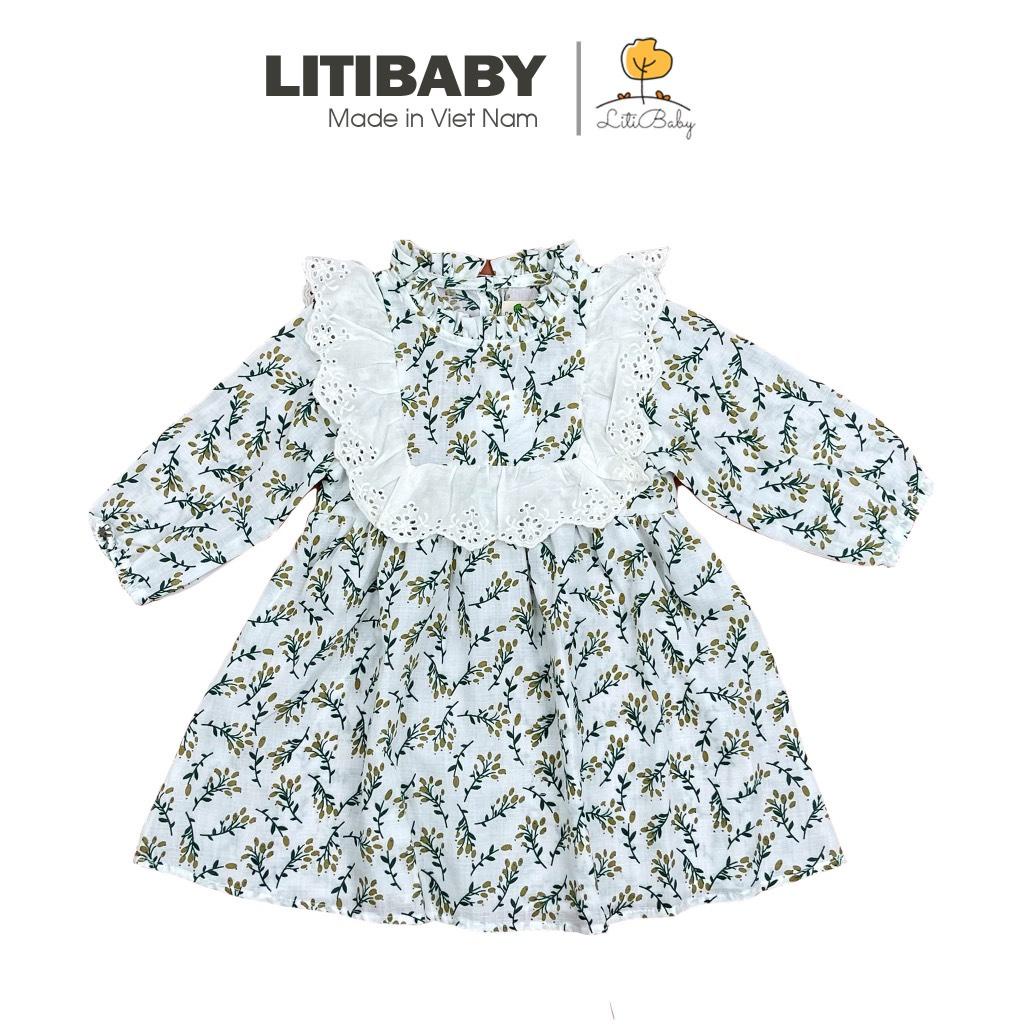 Váy ren ngực dài tay LITIBABY 1/8T
