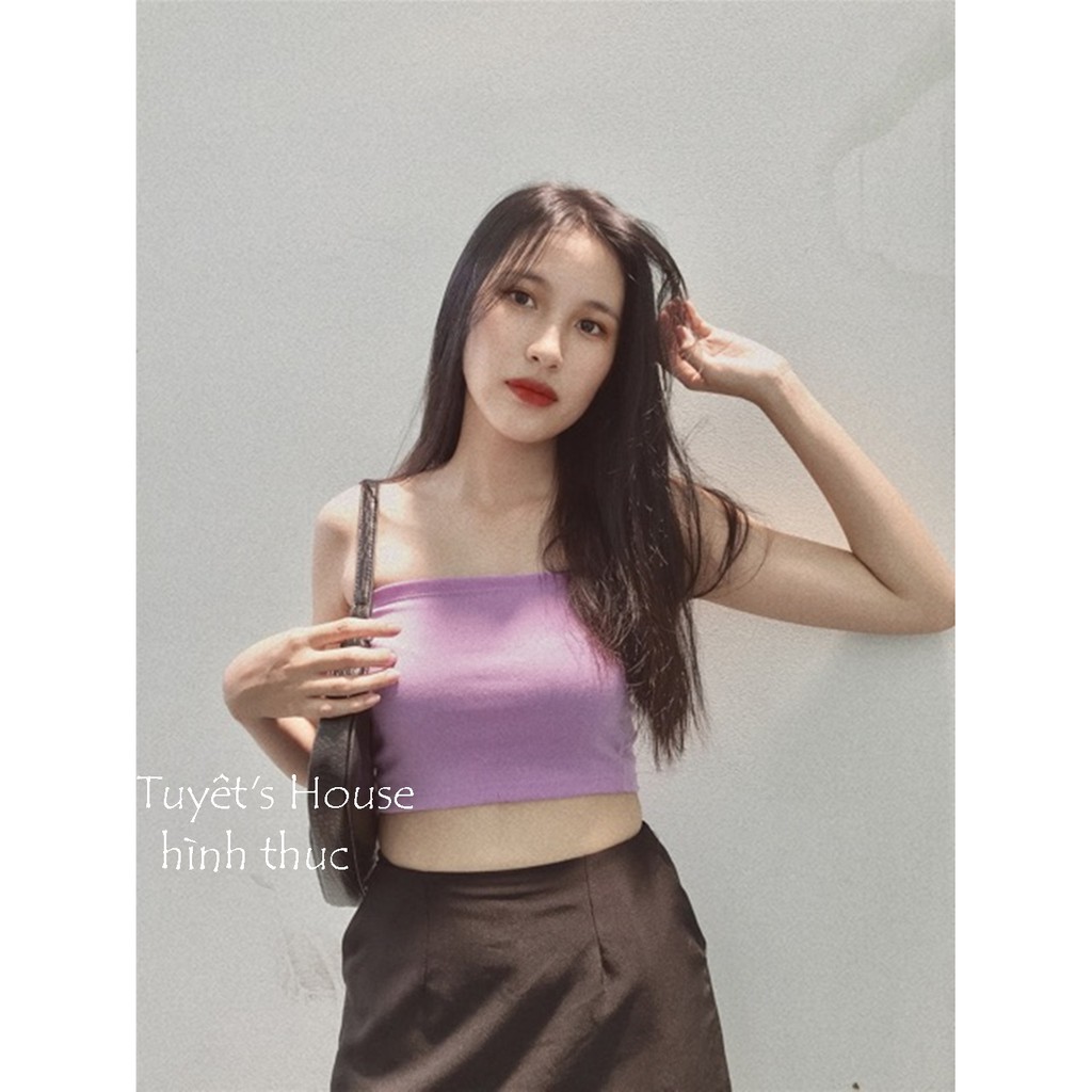 Áo Quây Ngực Croptop Thun Dáng Ôm Nhiều Màu