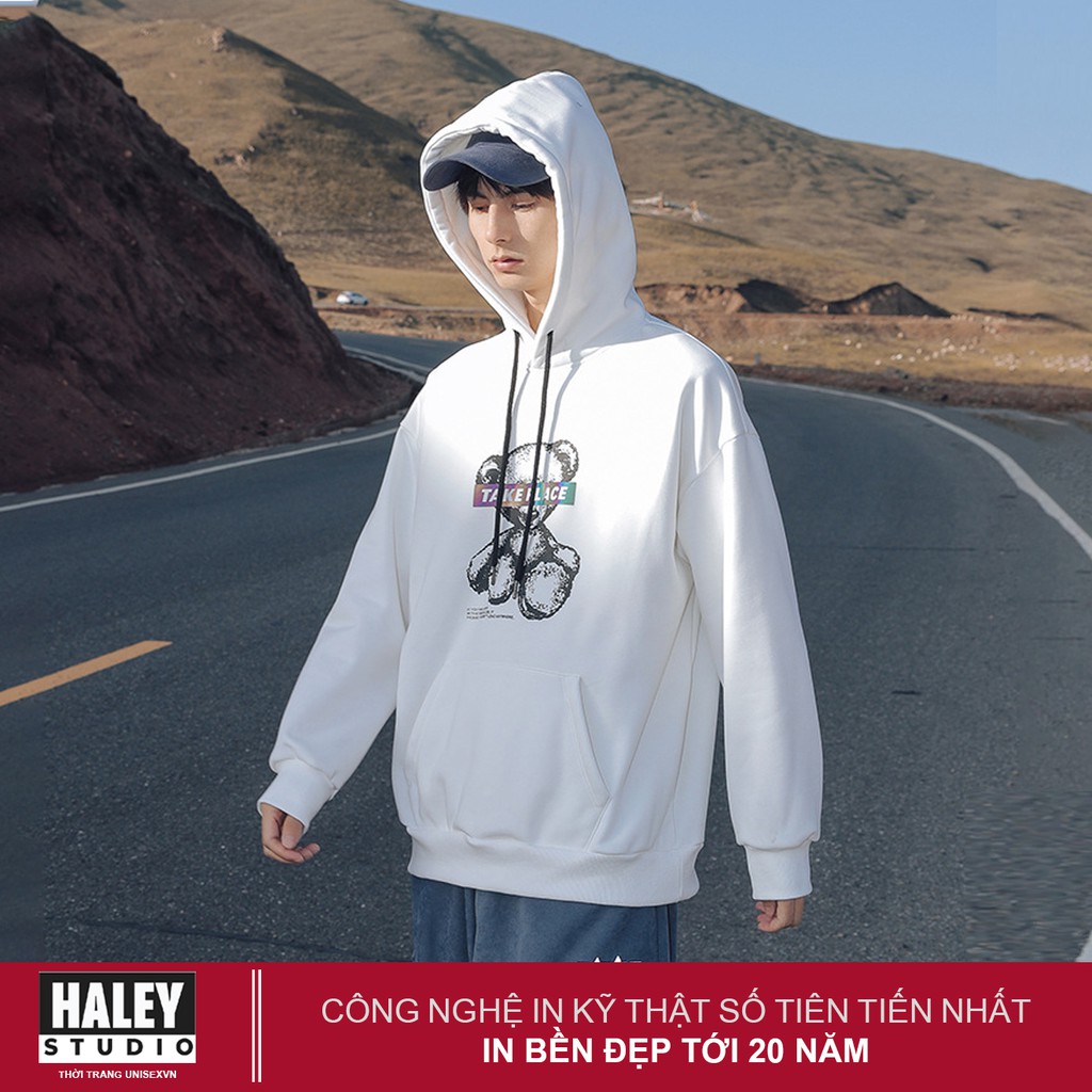 Áo Hoodie gấu 7 màu Take Place 7 Unisex phong cách Hàn Quốc cá tính, Chất Nỉ Dày Dặn Ấm Áp mã HD96 - Quà tặng ngẫu nhiên