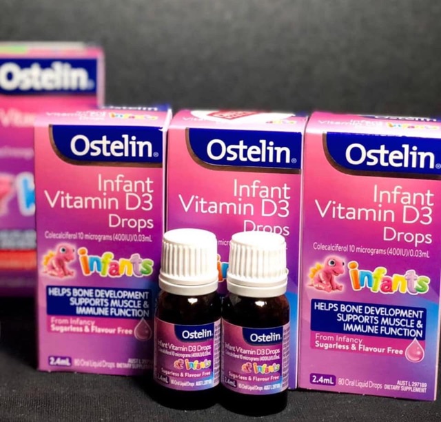 Siro bổ sung Vitamin D3 cho trẻ Ostelin Vitamin D3 Kids Liquid 20ml Úc - Guu