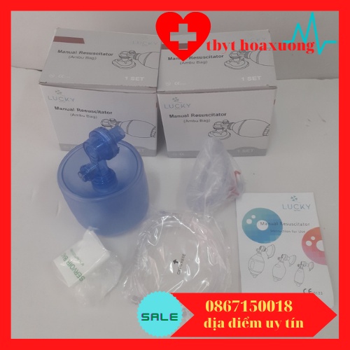 Ambu Bóp Bóng Giúp Thở Lucky Người Lớn - Trẻ Em