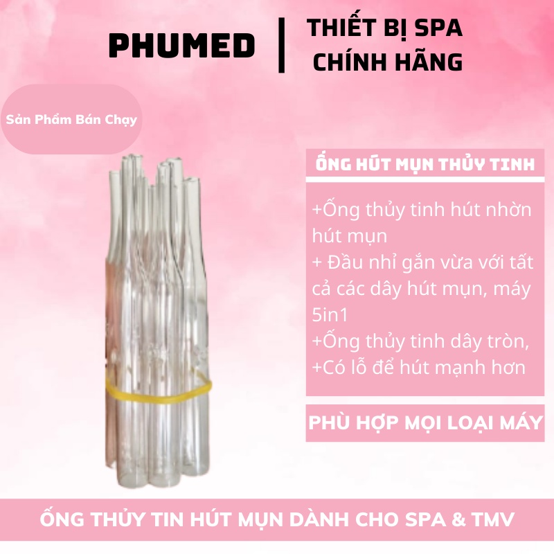 Ống hút mụn thủy tinh chính hãng