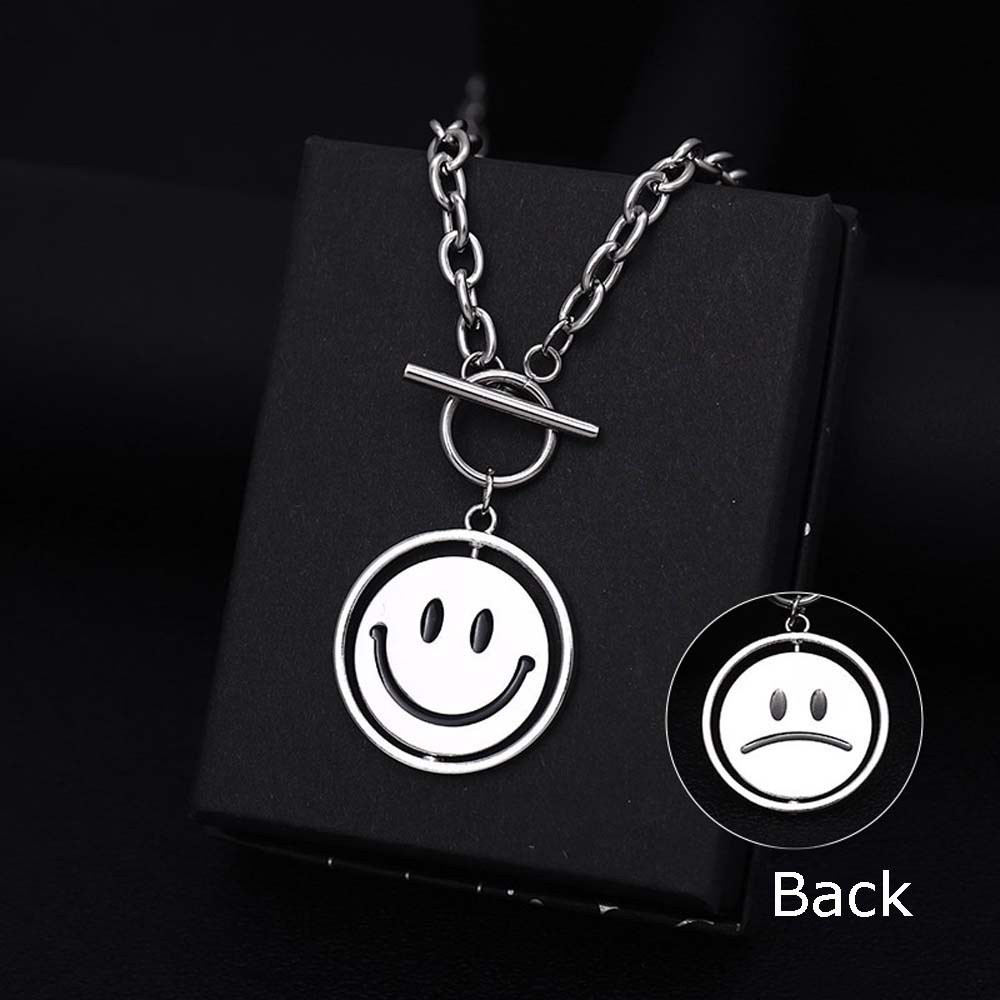Vòng Cổ Choker Mặt Hình Mặt Cười Phong Cách Hip Hop Thời Trang Cho Nam