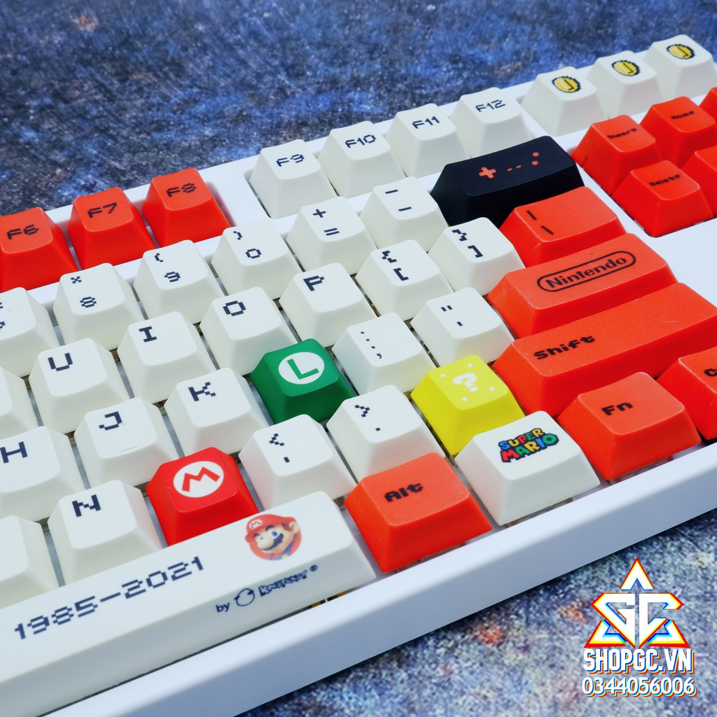 Keycap MARIO ĐỎ 2021 120 nút Nhựa PBT