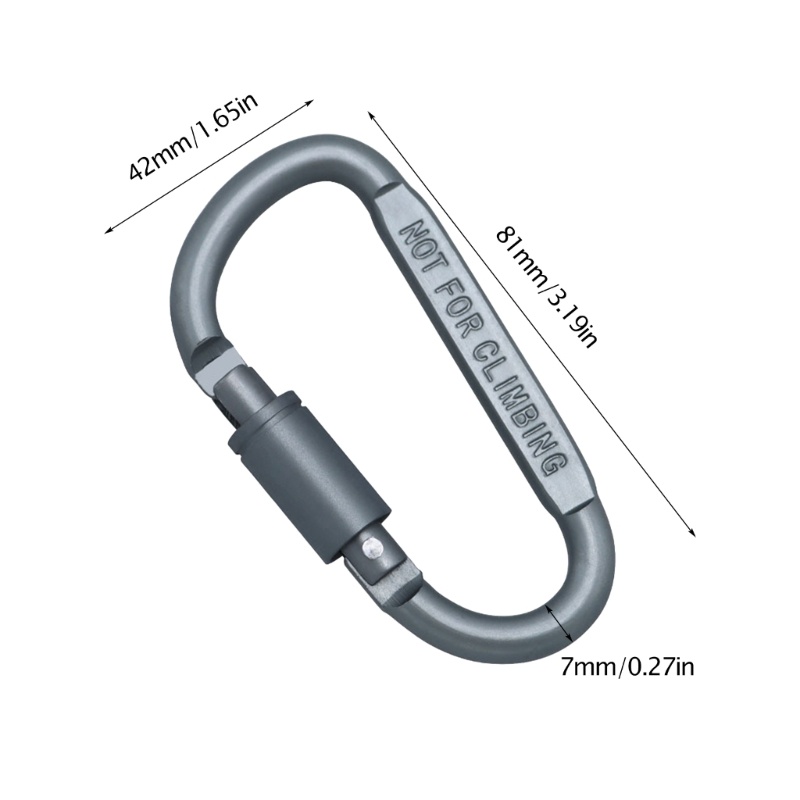 Móc Khóa Carabiner Leo Núi Đa Năng Hình Chữ D Bằng Hợp Kim Nhôm