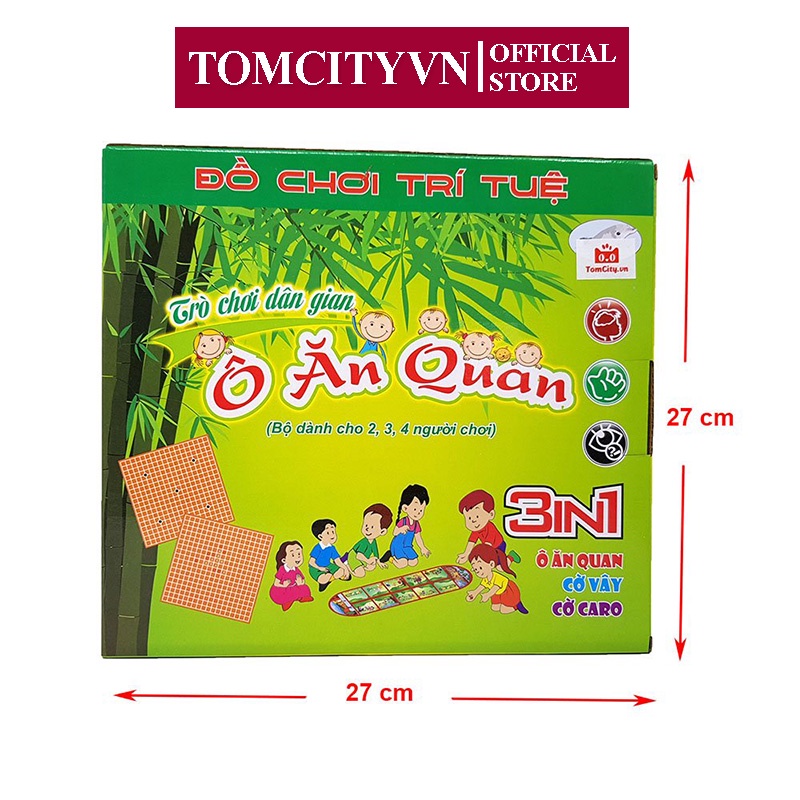Đồ chơi trẻ em 3in1 TOMCITY Bộ cờ ô quan, cờ vây, cờ caro tiện lợi