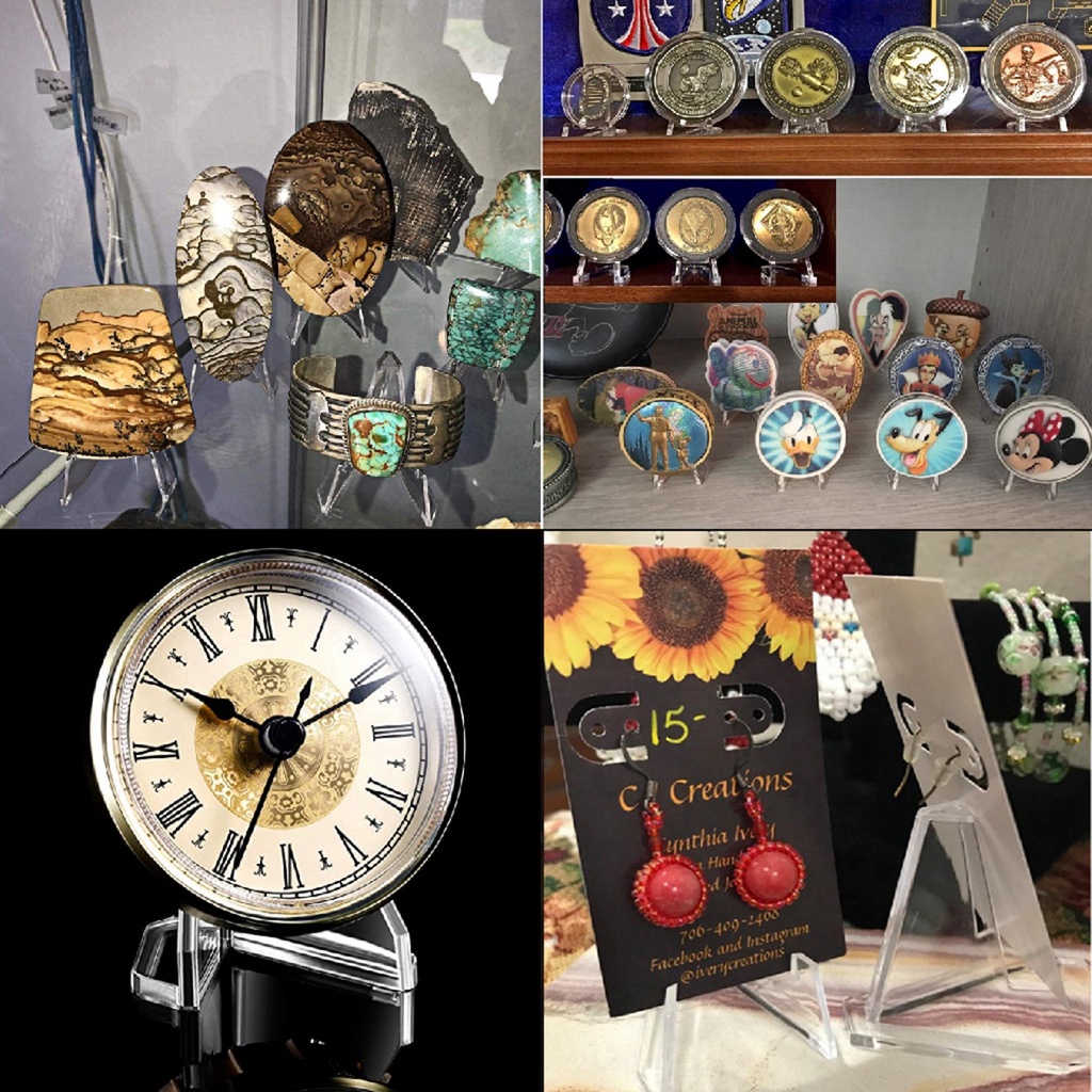 Giá đỡ trưng bày điện thoại/tiền xu mini trong suốt đa năng