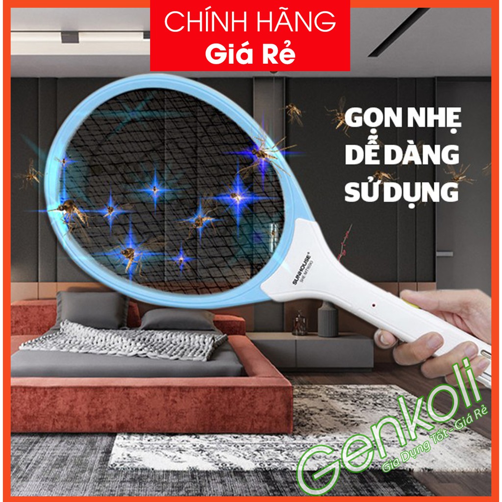 [GIẢM SỐC] Vợt muỗi sunhouse SHE-MT1690 chính hãng vợt điện giá rẻ nhất bảo hành 1 ĐỔI 1 - Genkoli phân phối ch