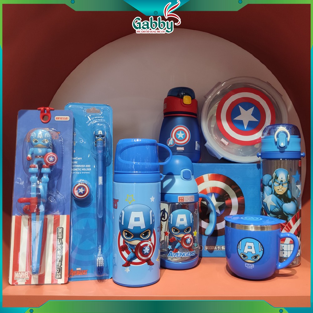 BST ĐỒ DÙNG CHO BÉ HÌNH ĐỘI TRƯỞNG MỸ - CAPTAIN AMERICA