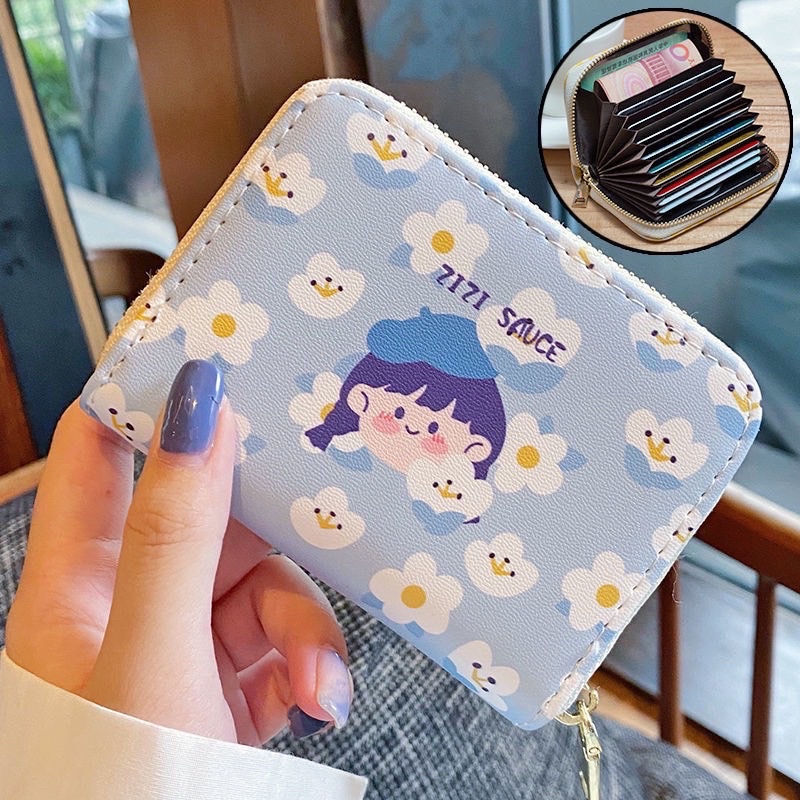 Ví da PU hoạ tiết cute đựng thẻ cccd -Ví nữ cầm tay