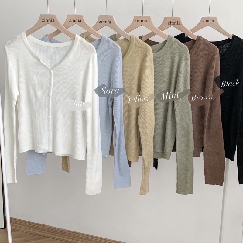 Áo len dệt mỏng nhiều màu Hàn Quốc | BigBuy360 - bigbuy360.vn