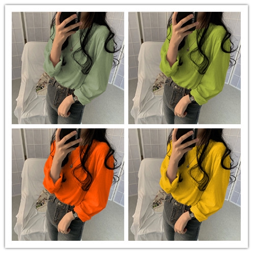 Áo Thun Tay Dài Dáng Rộng Thời Trang Xuân Thu Cho Nữ | BigBuy360 - bigbuy360.vn